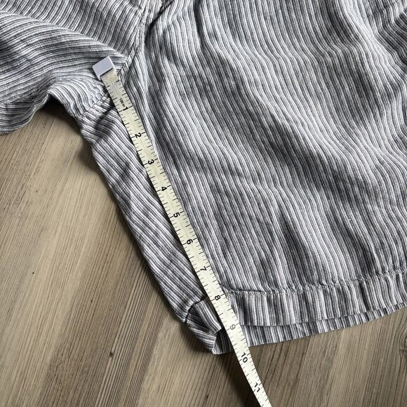 Tommy Bahama Relax Shorts Mens 100% Linen Gray Striped Pockets - size 34 - Picture 7 of 8